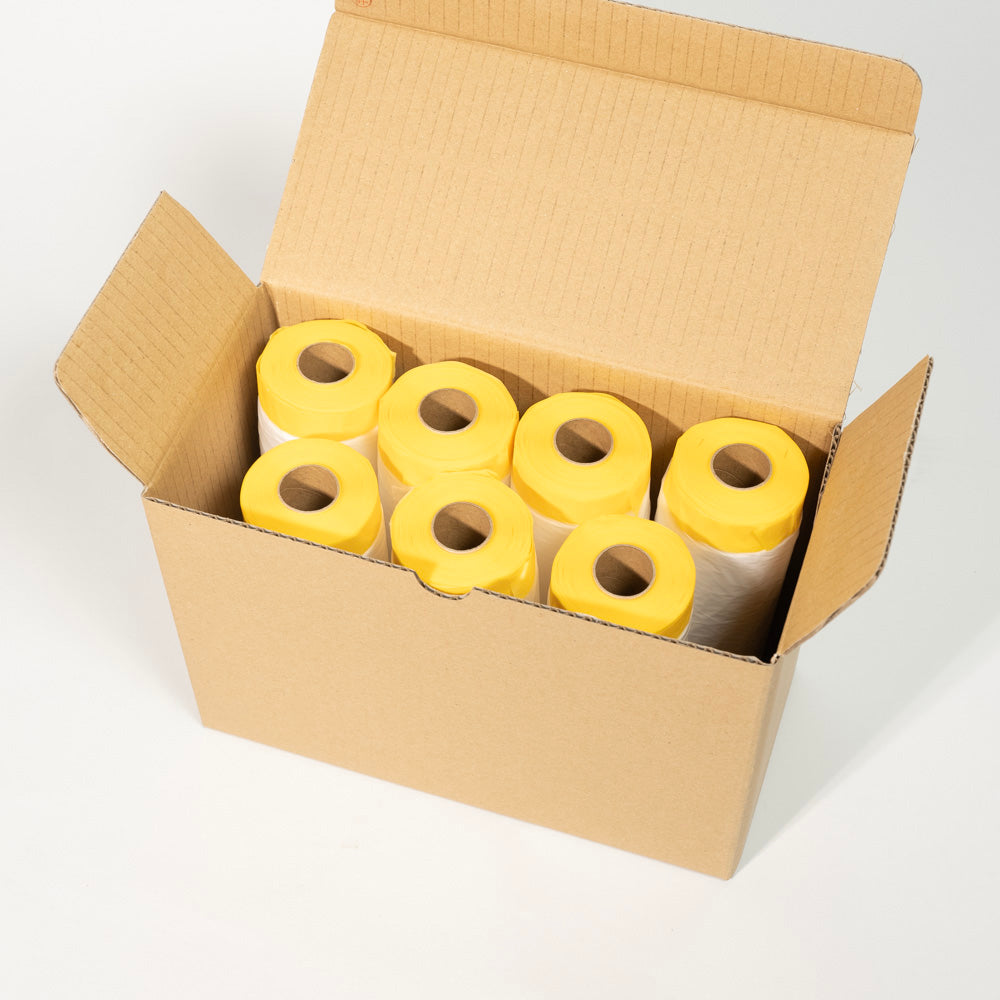 IS Corona-Treated Masking Film with White Tape 550 mm × 35 m, Case of 60 Rolls