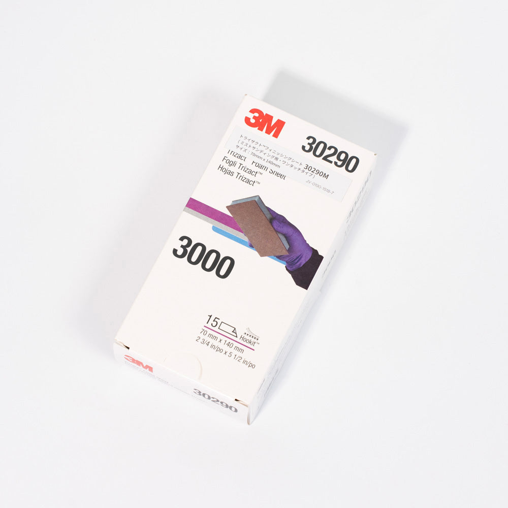 3M Hookit Trizact Sheet 30290 M #3000 70mm × 140mm pack of 15