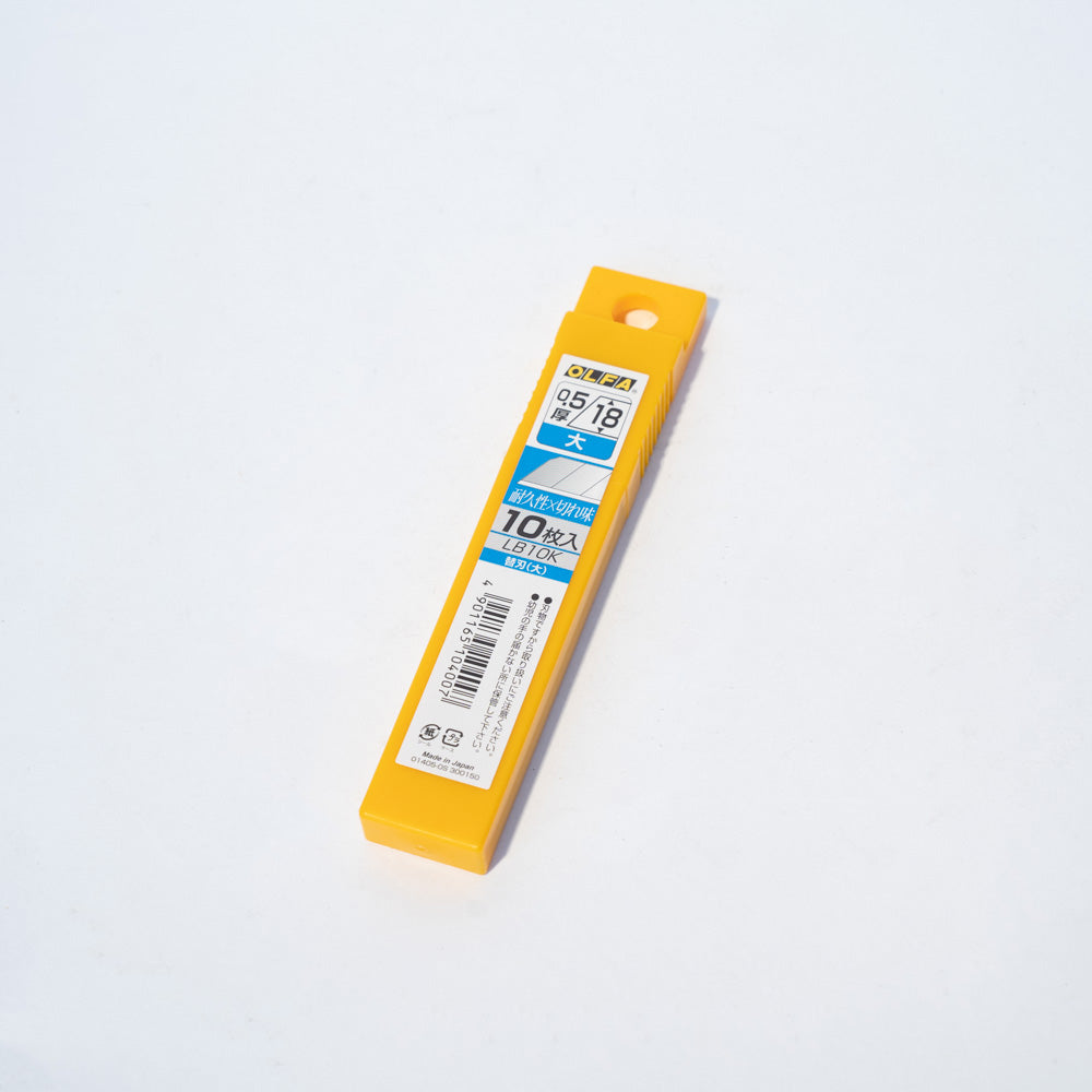 OLFA LB10K Heavy-Duty Snap-Off Blades — 18 mm × 110 mm pack of 10