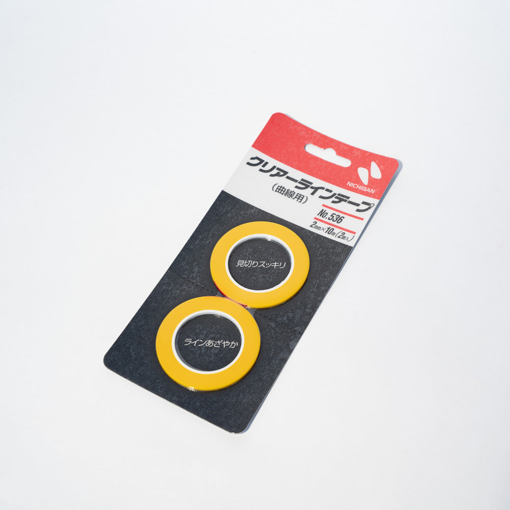 Nichiban Clear Line Tape 536 Yellow Curved 2 rolls 2mm / 3mm / 5mm /10mm