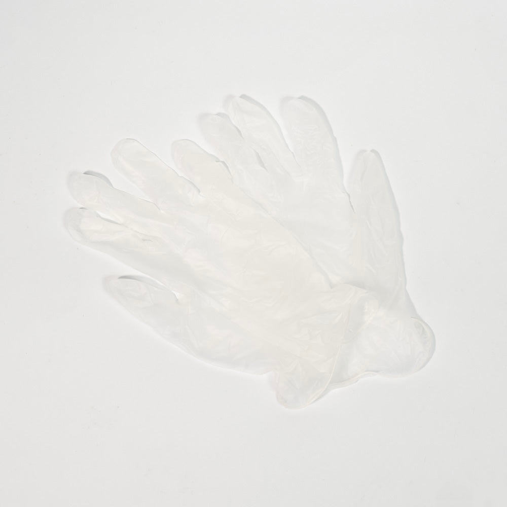 Ikiiki Plastic Disposable Gloves No.77PF — Size M (Ultra-Thin, Snug Fit)