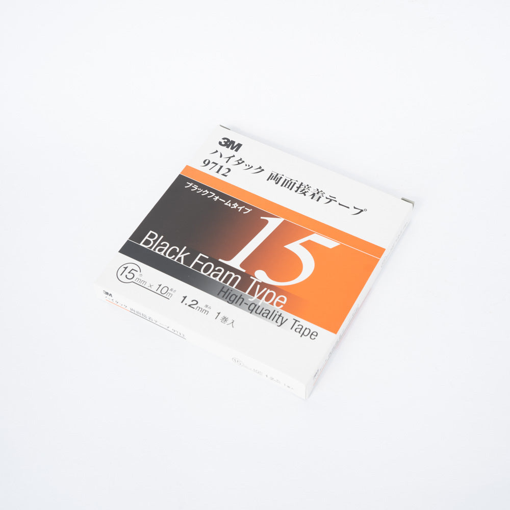 3M High-Tack Double-Sided Tape 9712  Black 1.2 mm Thick Available in multiple Widths