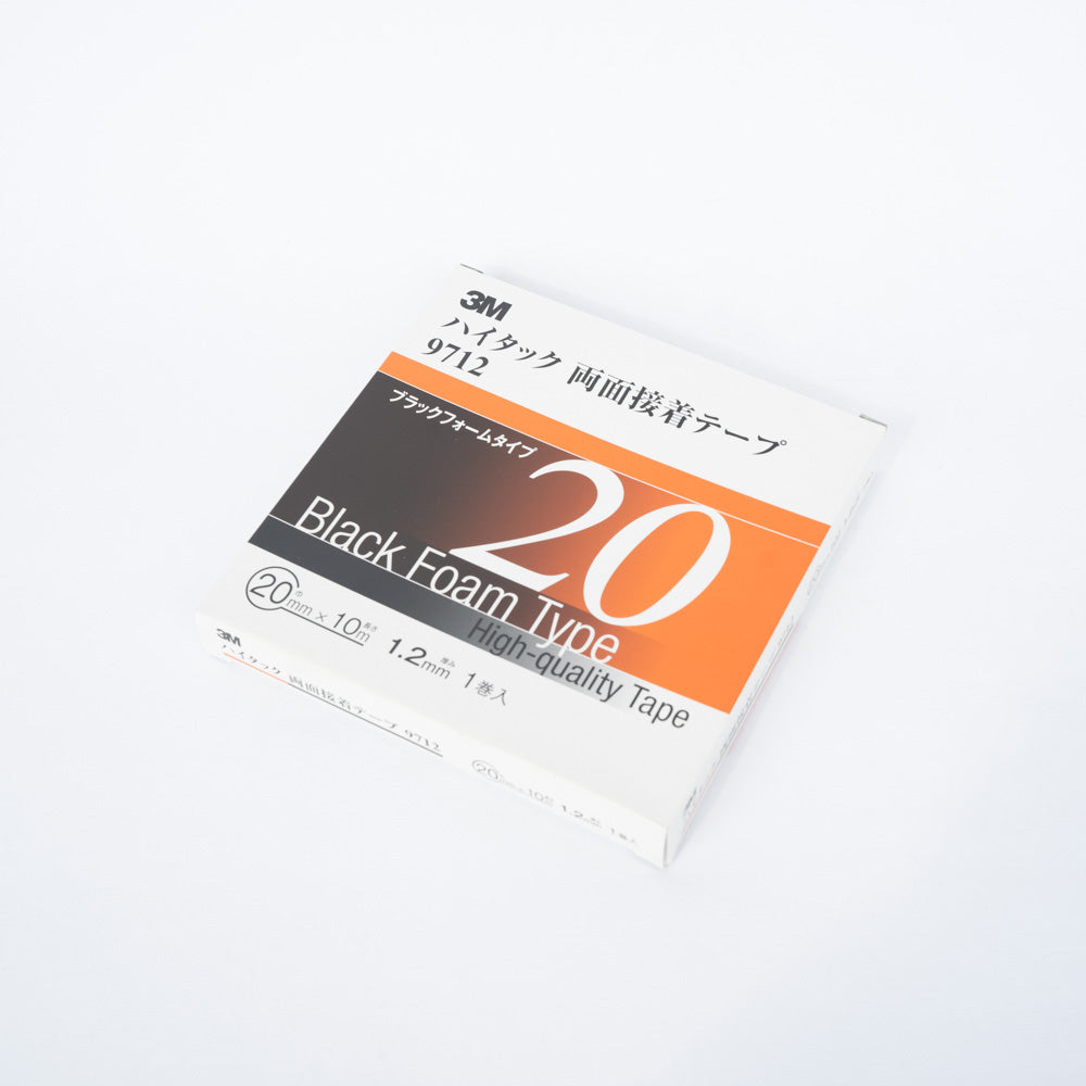 3M High-Tack Double-Sided Tape 9712  Black 1.2 mm Thick Available in multiple Widths