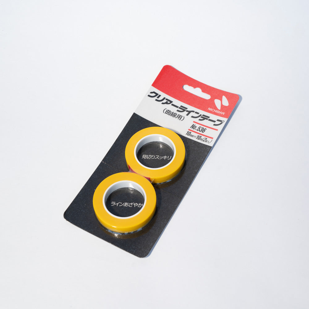 Nichiban Clear Line Tape 536 Yellow Curved 2 rolls　　2mm / 3mm / 5mm /10mm