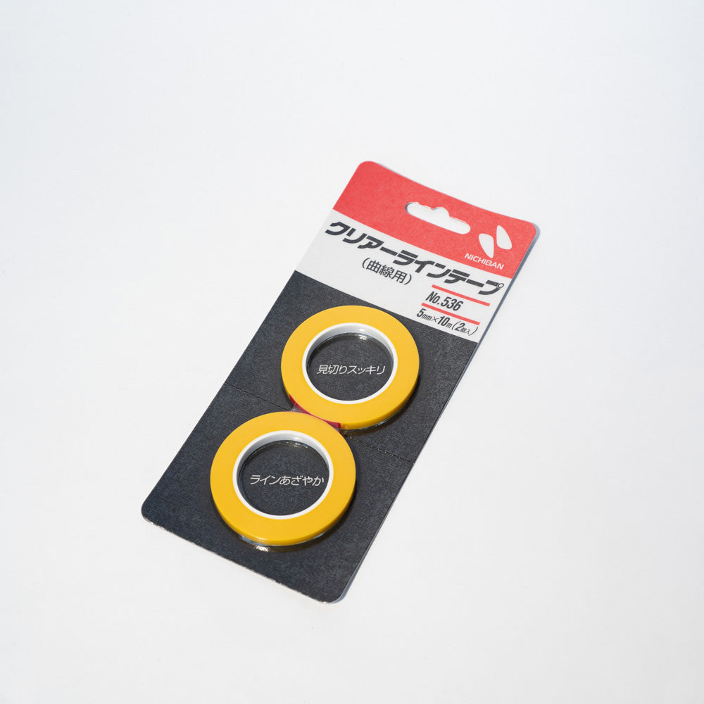 Nichiban Clear Line Tape 536 Yellow Curved 2 rolls　　2mm / 3mm / 5mm /10mm